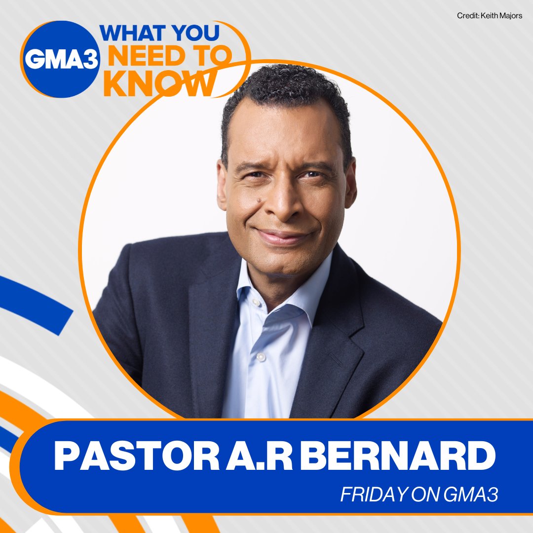 ARBernard's tweet photo. Tune in to @ABCGMA3 on Friday at 1 pm EST/12 pm PST on ABC where I’ll be a guest or check your local listing times to confirm.

#abcgma3 https://t.co/5ZFqGSCEa9