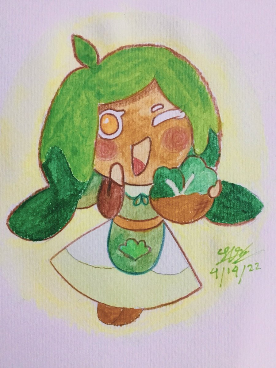 FrustratedENFP's tweet photo. Digital artist tries watercolor for the first time (fail) 

Still, have this #cookierunovenbreak #cookierunfanart https://t.co/ipbqDwy4xN