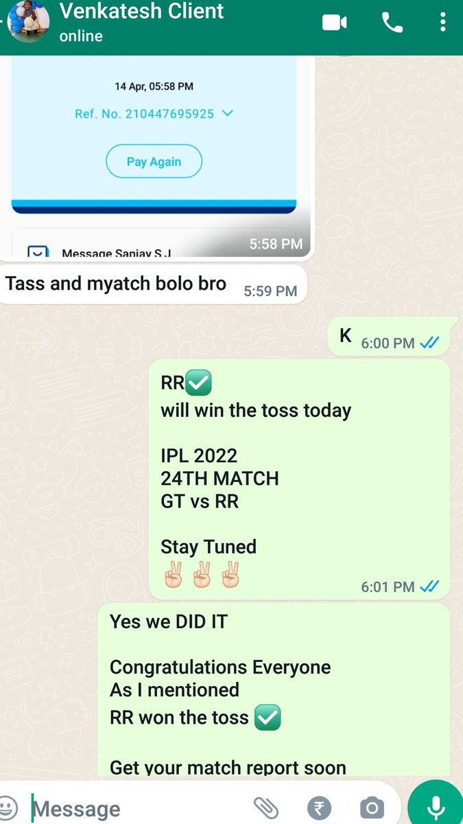 AskMeReport's tweet photo. Yes we DID IT 

Congratulations Everyone 
As I mentioned 
RR won the toss ✅

Get your match report soon 
✌🏻😎✌🏻
#ContestAlert 
#RRvsGT 
#TATAIPL2022 https://t.co/zwiUnujEAF