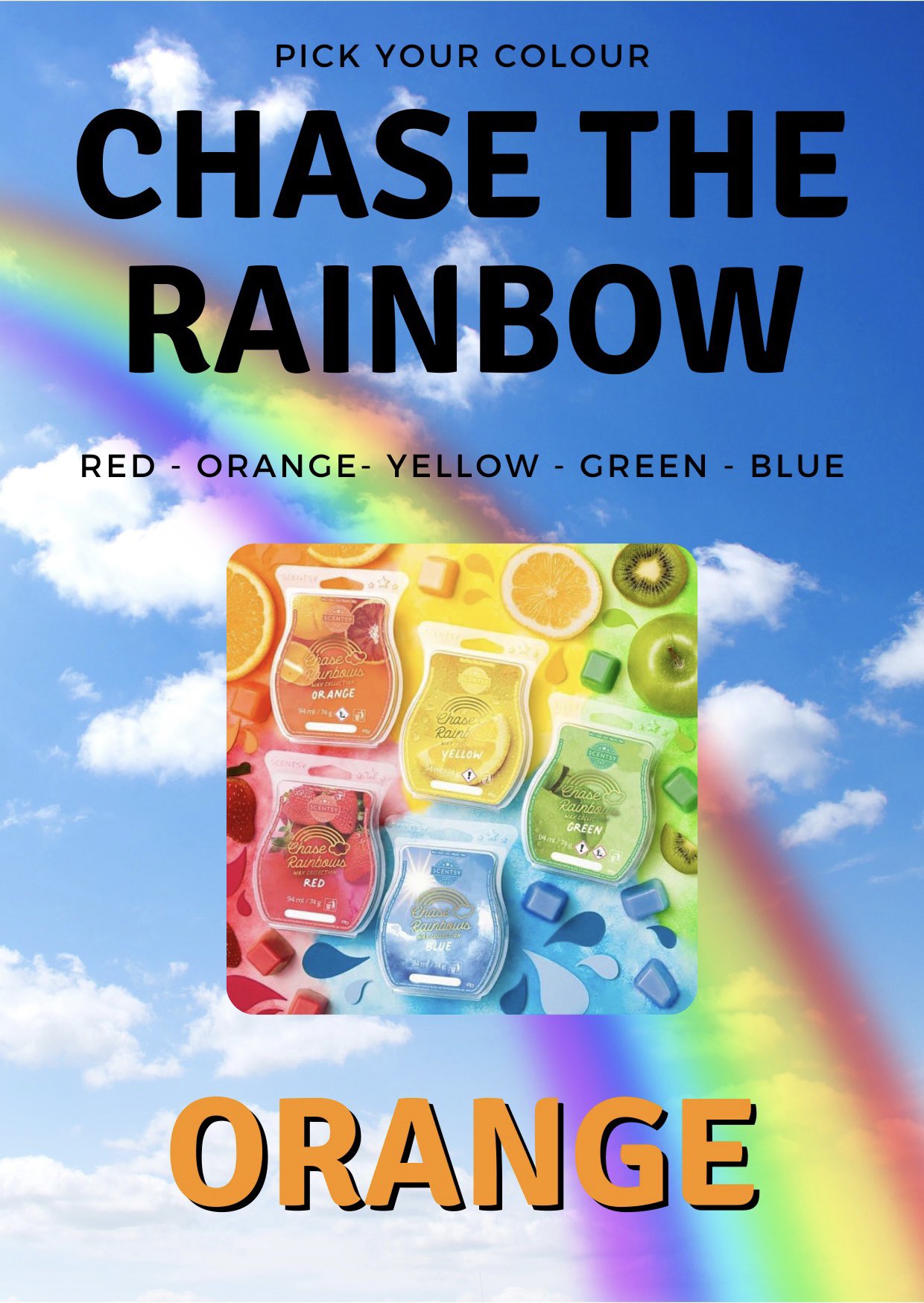 Blue - Scentsy Chase Rainbows Wax Melt Bar