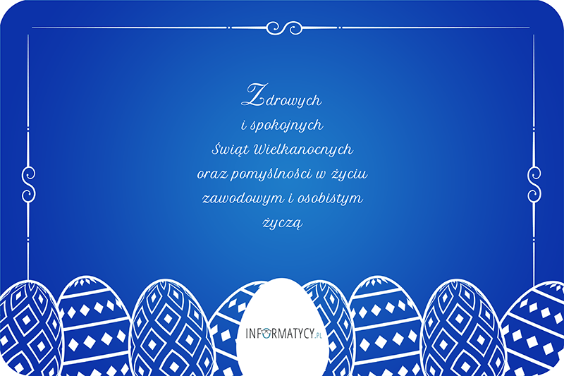 Informatycypl's tweet photo. Wesołego Alleluja!

Zdrowych i spokojnych Świąt Wielkanocnych
oraz pomyślności w życiu
zawodowym i osobistym
życzą

https://t.co/CqnYFeczuI

🐣🐥🐣🐥

#Informatycy, #Wielkanoc, #Wielkanocne, #Wielkanoc, #Easter https://t.co/MyQwnfQ0u3