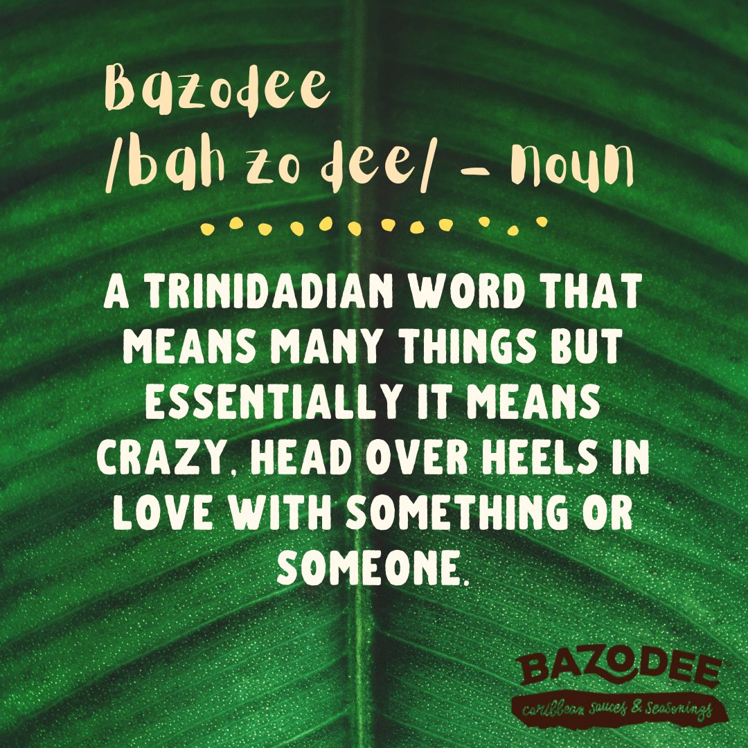 BazodeeFoods's tweet photo. Wondering where we came up with our name?🤔💭
Bazodee is a Trinidadian word that means crazy, head over heels in love❤️with something or someone!🙌
We always go "BAZODEE" when our Auntie Mavis makes oxtails!🍽🤩
#bazodee #headoverheels #trinifood #trinidadfood #trinidaddish #food https://t.co/kAPF2P0MTL