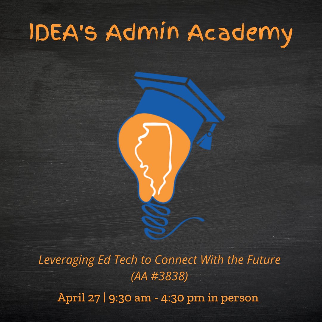 ideaillinois's tweet photo. Hey #administrators! Don't miss out on the #IDEAadmin Academy coming up on 4/27 in Joliet: An Administrator's Guide to Your District's Technology Department #suptchat #edchat #edtech
Learn more & register >> https://t.co/oQuzOnPtOr https://t.co/pPgYVEcnf8