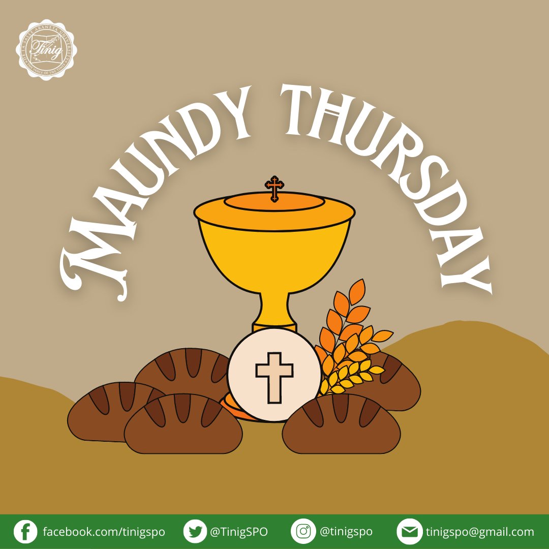 TinigSPO's tweet photo. Today, we remember the Last Supper. The Eucharist Ceremony was established by Jesus, where he washed the feet of his disciples.

On that same day, Jesus was betrayed by Judas.

#HolyWeek https://t.co/hqwyqfbf89