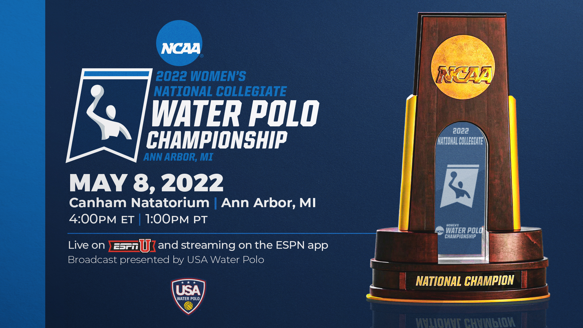 ESPN PR on Twitter "May 8, ESPNU presents the '22 NCAA Women's Water