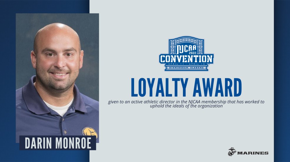 NJCAA's tweet image. Darin Monroe has been named the 2021-22 NJCAA Loyalty Award winner! ⭐️

This award is given to an active athletic director in the NJCAA membership that has worked to uphold the ideals of the organization.

njcaa.org/general/2021-2…
