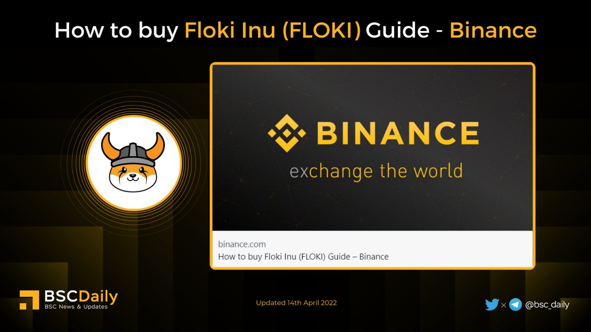 🔥 How to Buy <a href="/RealFlokiInu/">Floki</a> $FLOKI Guide - <a href="/binance/">Binance</a> 

👉This puts #FLOKI in the league of a select few, globally-recognized cryptocurrencies that have "how to buy" guide on #Binance🔥

It clearly shows Floki is being noticed by movers and shakers in the crypto industry🚀

#BNB 🎉