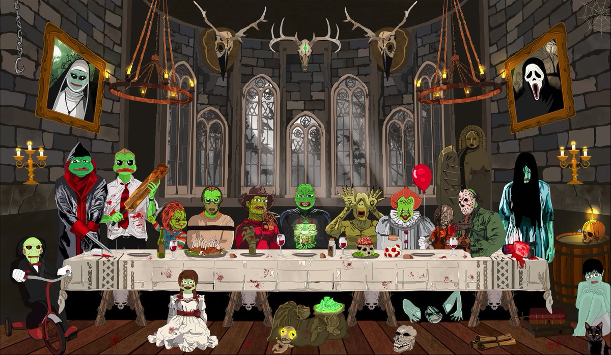 I just listed my new nft “The Scary Pepe Party” for sale on <a href="/foundation/">Foundation 🌐</a> ! 🌐🥳🥳🥳

I hope you like my new artwork. 🙏🙏

Link: foundation.app/@yagia/pepe-a7… 
CollectionLink: foundation.app/collection/pep…

I will be very grateful for likes and retweets 😍😍

#NFTs #nft #frogfam #pepe