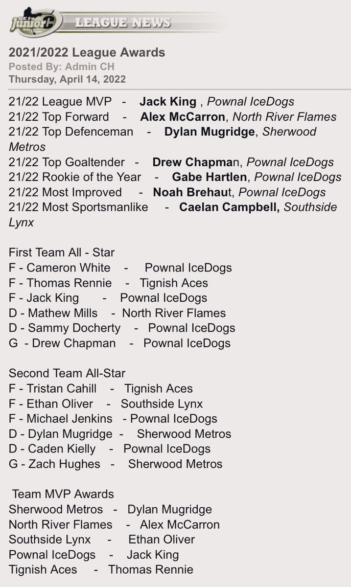 Congratulations to all our league award winners for the 2021/2022 season ! Was a lot of hard work behind the scenes to make this season happen and be successful 👍👍