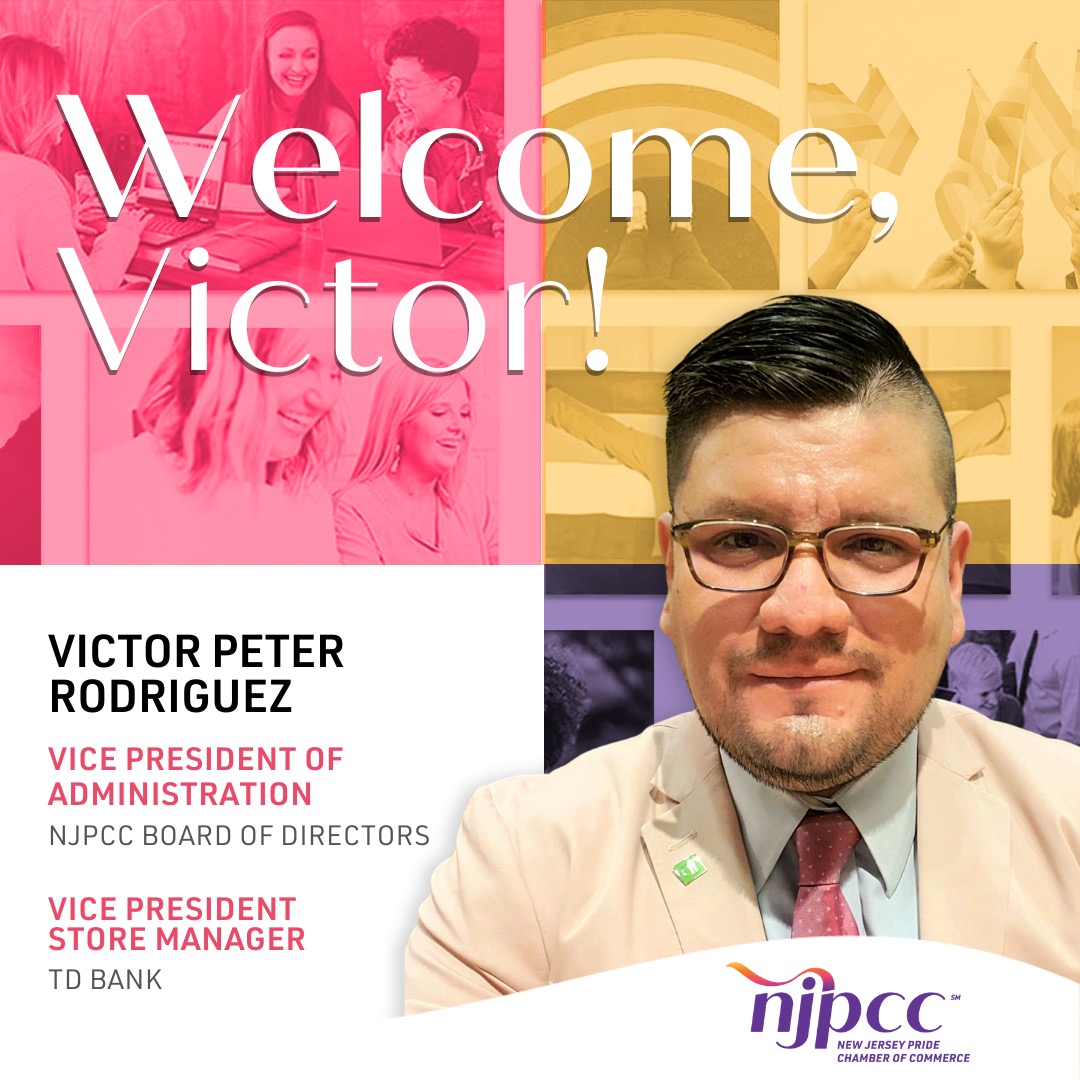 NJPrideChamber's tweet photo. 🎉 Please join #NJPCC in welcoming our VP of Administration, Victor Peter Rodriguez, to our Board of Directors!
#nj #njlgbt #lgbt #lgbtnj #lgbtpride #lgbtbusiness #lgbtbusinessowners #nglcc #njgay #njsmallbusiness #njbusiness https://t.co/KhEmVEZHpc