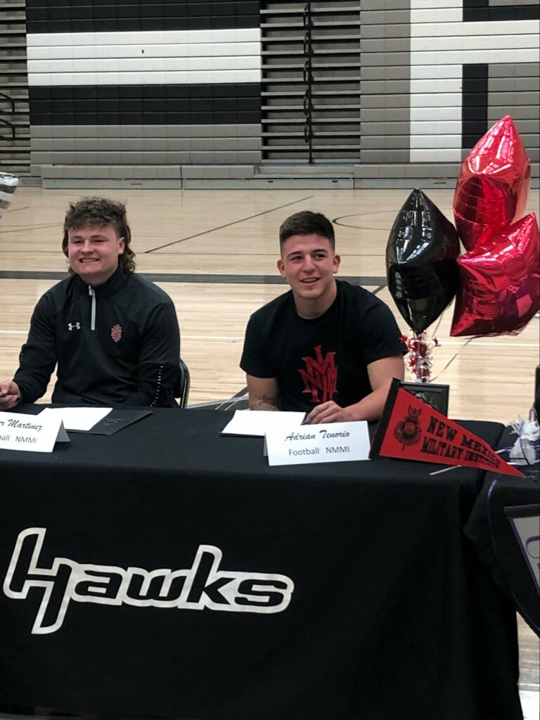 Huge Congratulations to our very own Tyler Martinez and Adrian Tenorio for signing to play football at NMMI