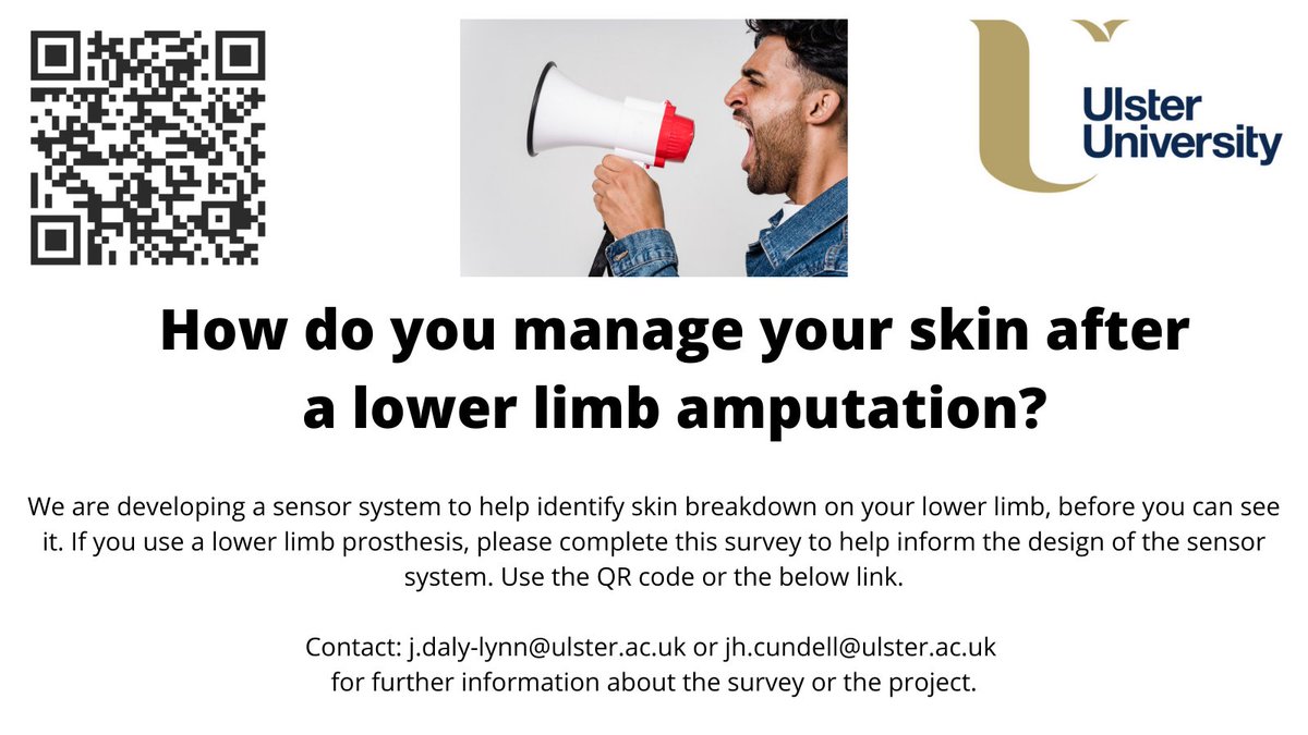 Dr Jean Daly Lynn (@jeandaly55) on Twitter photo ulsterhealth.eu.qualtrics.com/jfe/form/SV_6n…
Please complete and share our survey so we can learn more about lower limb skin management!
<a href="/jill_cundell/">Jill cundell</a> @neilhop76 <a href="/limblessassoc/">Limbless Association</a> <a href="/LSNItweets/">Limbless Support N.I</a> <a href="/Blesma/">Blesma</a> <a href="/activeamputees/">ActiveAmputees</a> <a href="/kieraroche/">kiera</a> <a href="/Limbs4LifeInc/">Amputees Limbs 4 Life Australia</a> <a href="/Research_Agent/">Chantel Ostler</a> ulsterhealth.eu.qualtrics.com/jfe/form/SV_6n…
Please complete and share our survey so we can learn more about lower limb skin management!
<a href="/jill_cundell/">Jill cundell</a> @neilhop76 <a href="/limblessassoc/">Limbless Association</a> <a href="/LSNItweets/">Limbless Support N.I</a> <a href="/Blesma/">Blesma</a> <a href="/activeamputees/">ActiveAmputees</a> <a href="/kieraroche/">kiera</a> <a href="/Limbs4LifeInc/">Amputees Limbs 4 Life Australia</a> <a href="/Research_Agent/">Chantel Ostler</a>