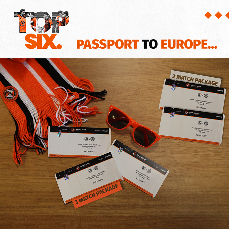 dundeeunitedfc's tweet photo. 🎟 | We are delighted to announce our Passport to Europe ticket package as we prepare for the crucial final three home games of the season!

- Two Game Package
- Three Game Package
- Effectively £20 Per Game

⏰ On sale from 12 noon