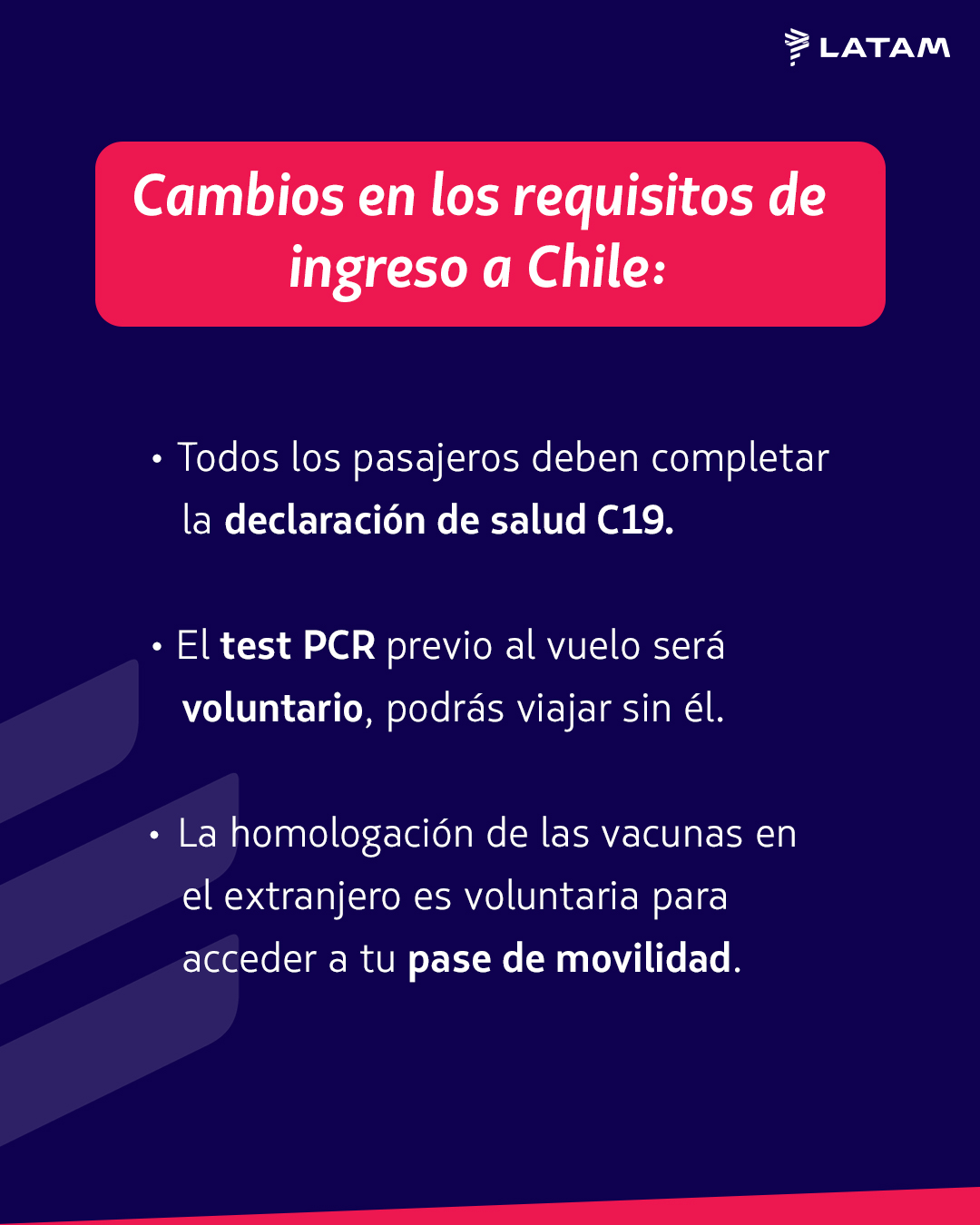 Qué requisitos solicitan ingresar a Chile 2022