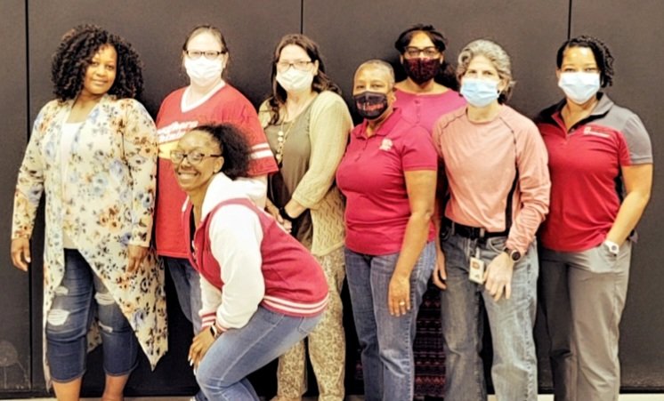 NurseLei2's tweet photo. Part of the Health Services Squad were due for BLS re-certs today. Thank you, @JulesATC, for your excellence in instruction, for helping us to enhance our knowlege, &amp; for helping us to improve our skills!
#StaffDevelopment
@cedarhillisd https://t.co/blmV6mQI92