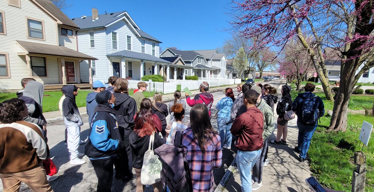 Had a blast today exploring Indiana Avenue history with <a href="/adogbaby/">Andrea</a>, Mr. Dillon, and their history students, with <a href="/Through2Eyes/">Through2Eyes Indiana</a>! Thank you Sampson Levingston for a great tour, learned about Indianapolis and the legacy of Black Hoosiers in Indianapolis #indyhistory #pmhs
