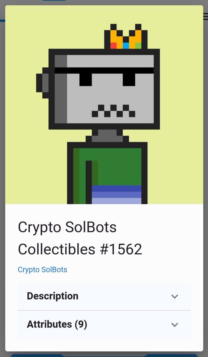 theRandySEA's tweet image. Minted 3️⃣ #CryptoSolBots so far.

👑 This one came with a crown!

Still time to join #BotGang before Gen2...

discord.gg/H5gbQ7pJ8D