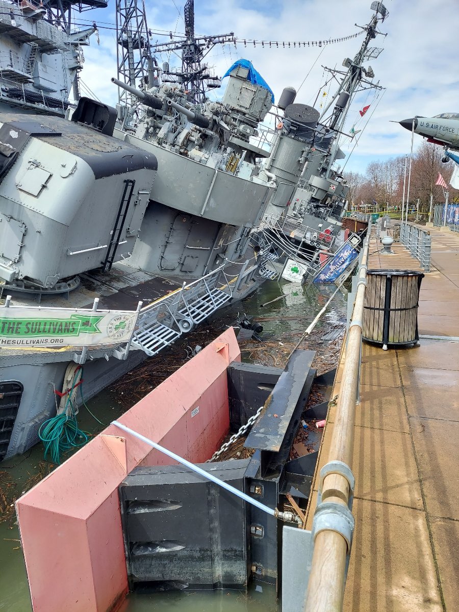 ErieCoSheriff's tweet photo. Sheriff Garcia has ordered the ECSO Special Operations to provide any &amp; all assistance to the City of Buffalo &amp;  @BfloNavalPark to right the USS Sullivans preserving the history of this ship &amp; the memory of the brothers for which it’s named. https://t.co/6xP6hjtgVZ