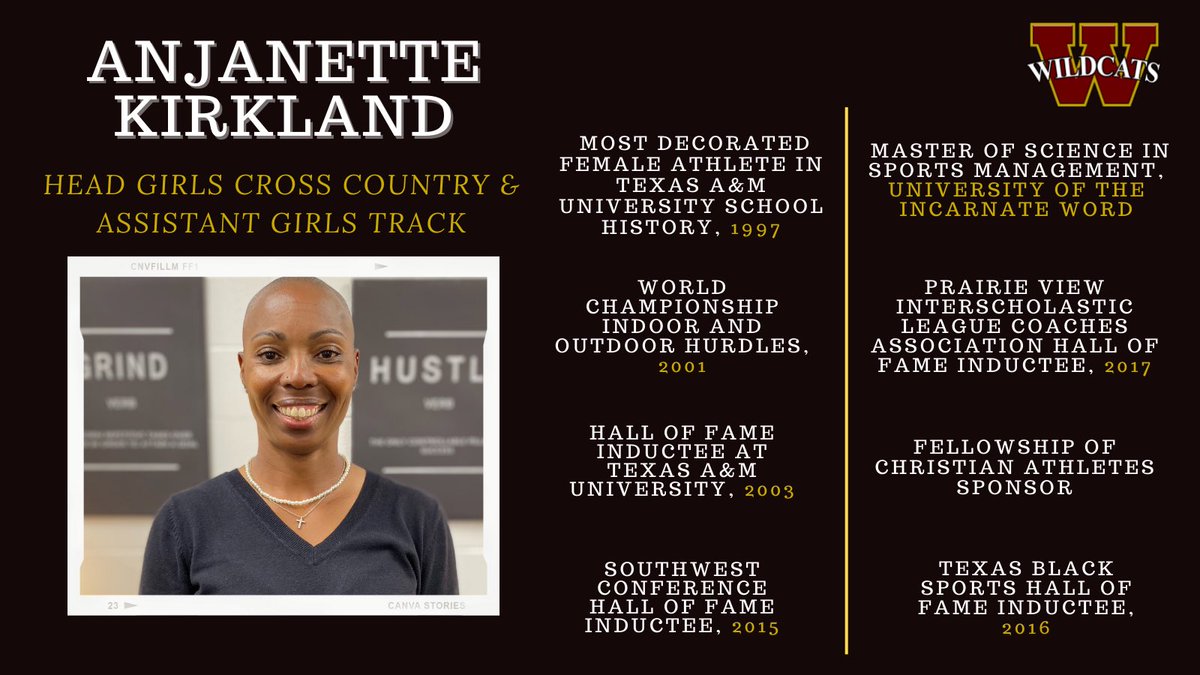 We are excited to announce that Anjanette Kirkland will be joining our Wildcat Athletics Family! Anjanette brings a wealth of experience that our Wildcats will, without a doubt, benefit from! <a href="/AJHurdleDiva/">Anjanette Kirkland</a>