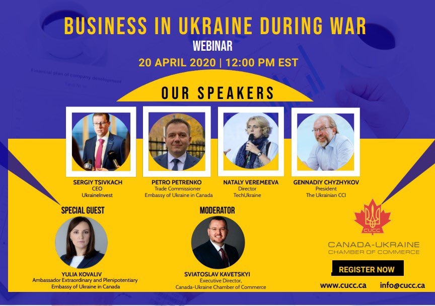 Join us for an insightful online event on April 20, 2022 noon. To register go to cucc.ca/event/business… <a href="/UKRinCAN/">UKR Embassy in CAN</a>