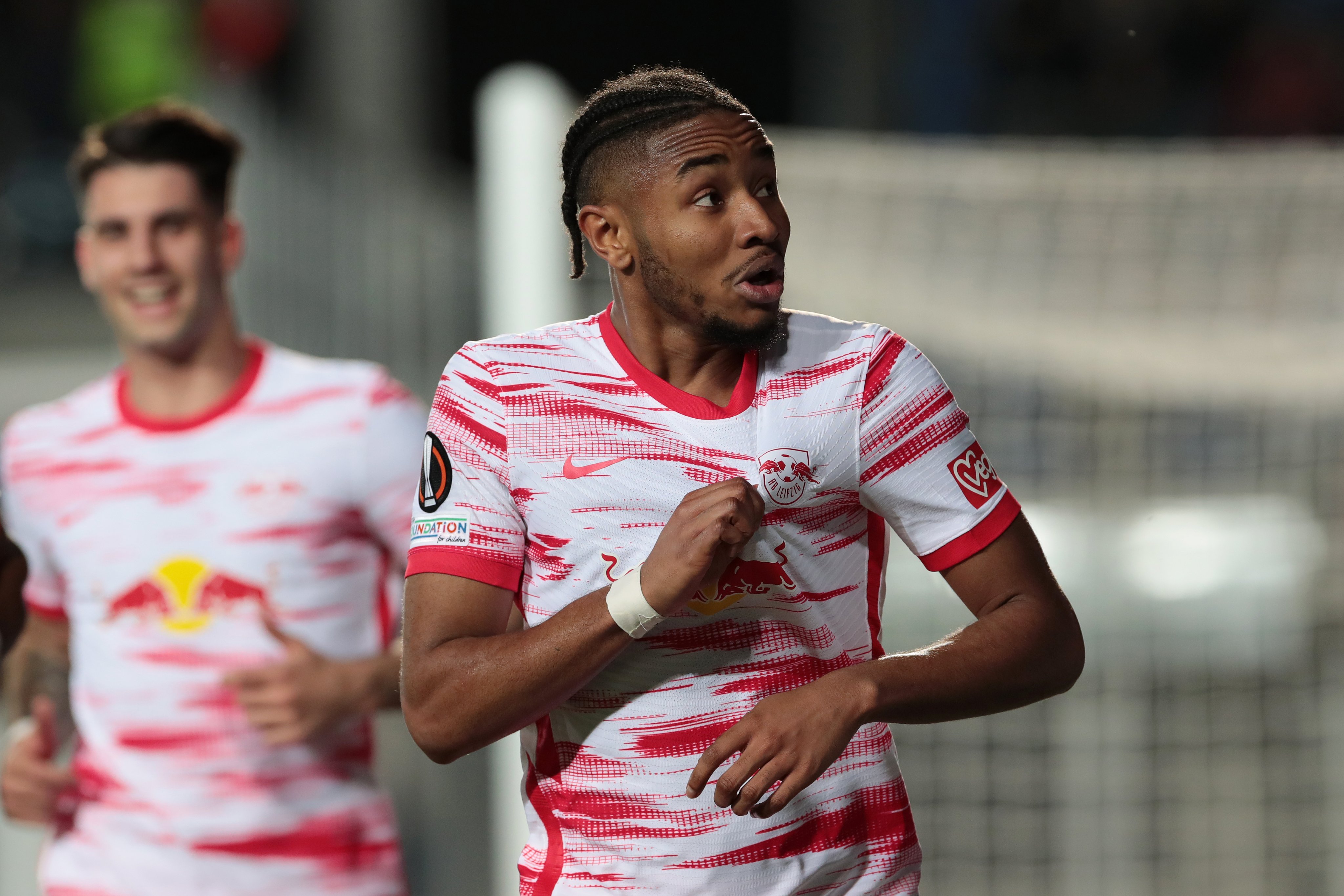 Leipzig'li Nkunku'nun Atalanta karşısında gol sevinci