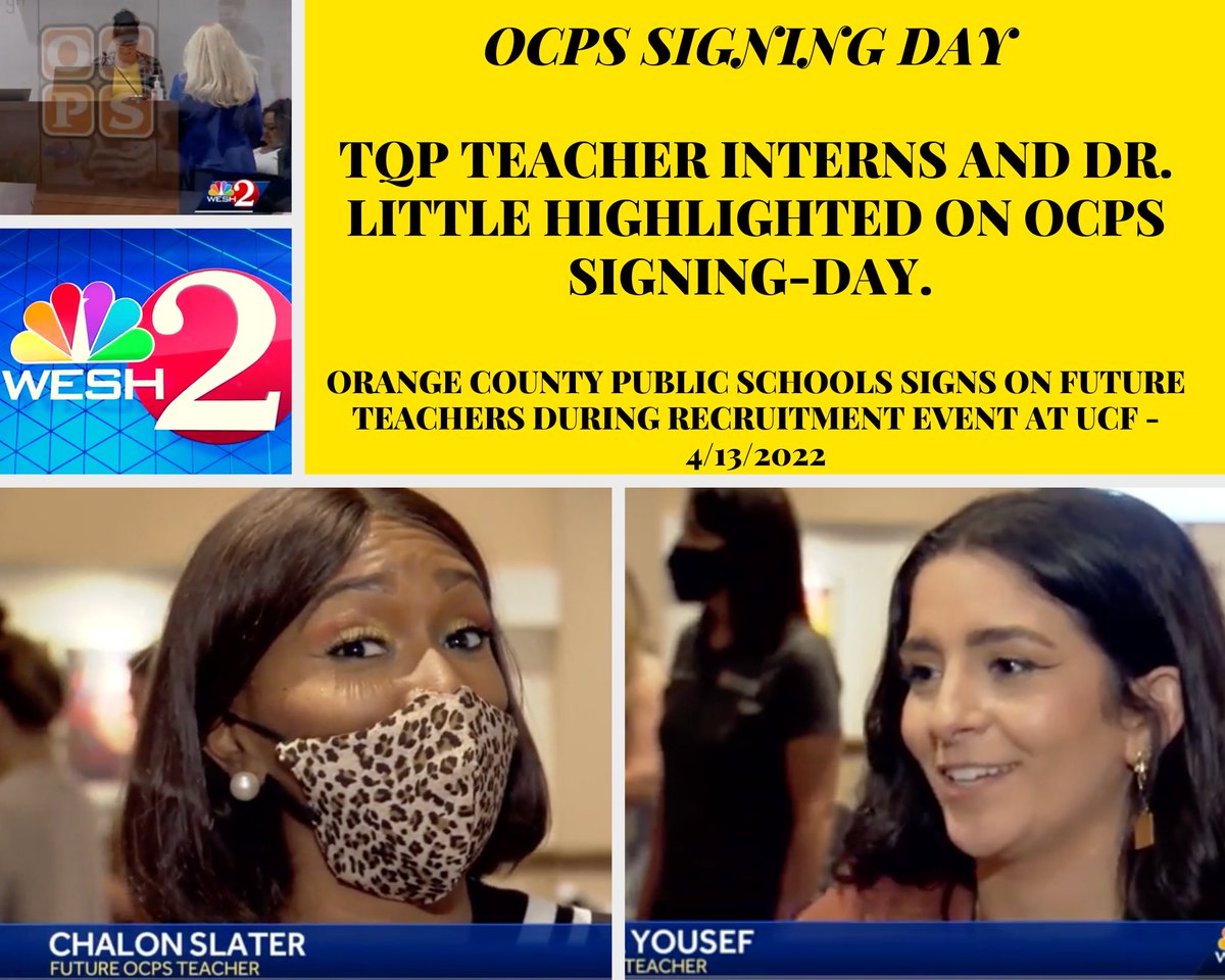 tqpdowntownexp's tweet photo. Spotlighting some familiar TQP faces, who attend OCPS Annual Signing Day! Signing Day offered a welcoming space for preservice teachers juniors &amp; seniors to learn about vacancies in Orange County, and to sign a letter of intent to work in the district.@UCF @UCFCCIE @UCFTeacherEd https://t.co/8T8fw8SgsO