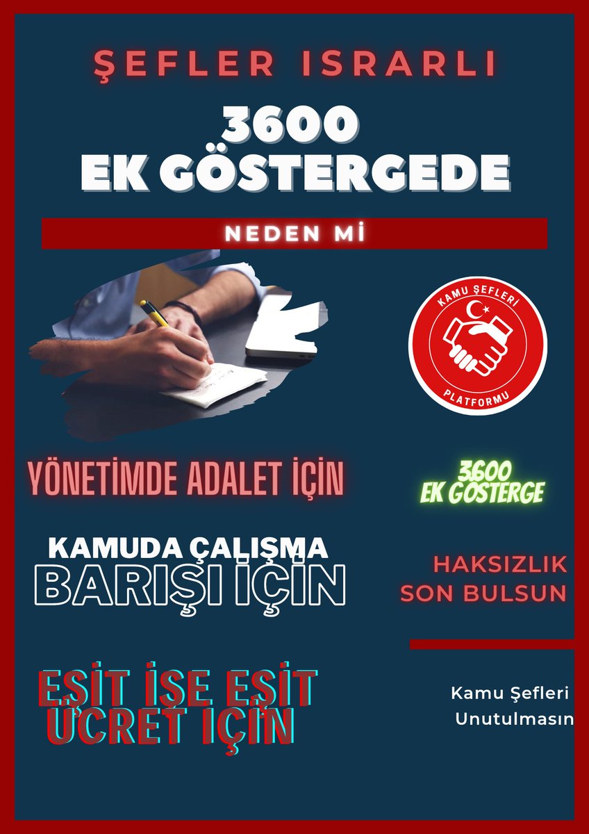 Kamuda Çalışan #şefler3600deısrarlı  Kamuda Çalışan Tüm Şeflere 3600 Ek Gösterge Hakkı Mutlaka Verilmelidir. <a href="/vedatbilgn/">Vedat Bilgin</a> <a href="/drsoysal/">ERTUĞRUL SOYSAL</a> <a href="/aliyalcin/">Ali Yalçın</a>