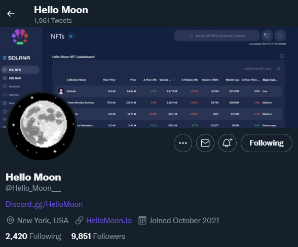 dendenhknft's tweet photo. @Hello_Moon___ Great tool. Have been using this tool for last two weeks and basically this is the must visit page before I manage my NFT Portfolio everyday !
I call it Bloomberg on Solana, u simply need it. Or you are running in blindfold.... https://t.co/faMHTpmJVN