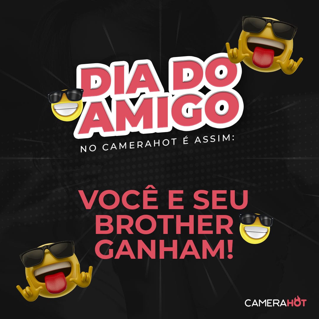 Dia 18 é Dia do Amigo! E para celebrar, vc e seu brother ganham bônus pra usar no Hot! 

Marque aqui nos comentários um amigo do Twitter que com certeza gosta ou gostaria de conhecer o CameraHot.com! 

Serão sorteadas 3 respostas e 6 pessoas vão ganhar! (segue a thread)