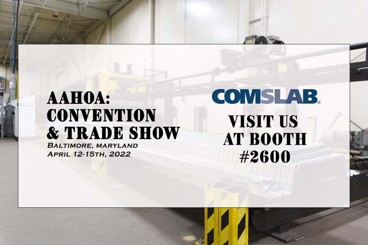 baileymetal's tweet photo. From April 12-15th #COMSLAB is at AAHOA CON - The nationโs largest event exclusively for hotel owners! #AAHOACON22 #AAHOACON #BaltimoreConventionCenter https://t.co/zSzZWpo6Nx