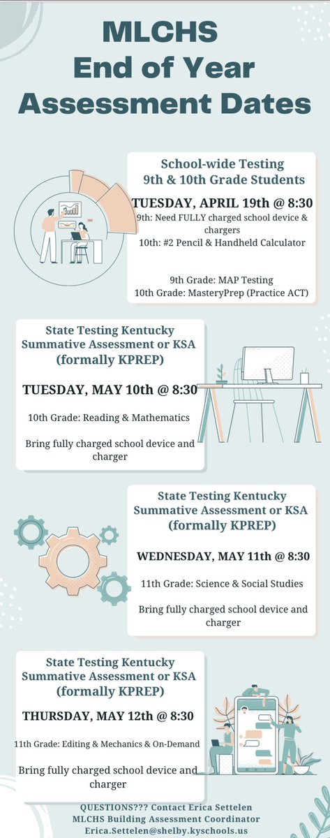 Important information below for our <a href="/MLCTitanNation/">MLCTitanNation</a> students and families! Please expand the photo for upcoming test dates and information!! <a href="/MLCHS_Athletics/">MLCHS Athletics</a> @mrswest_mlchs <a href="/MLCHS_Library/">MLCHS Library</a> <a href="/natejebsen/">Nate Jebsen</a>