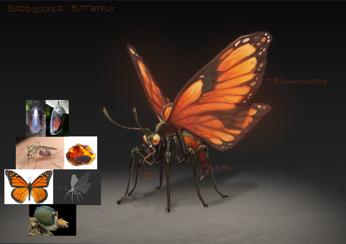 「Bloodsucker Butterfly concept art 🦋 」|Mars 🗡️🃏のイラスト