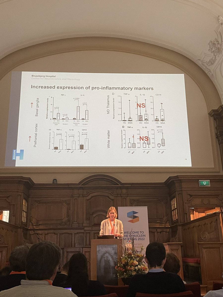 BBH_CNSLab's tweet photo. Dr.Sanne Simone Kaalund @sskaalund presented our stereological studies on #MSA brains at the #synuclein2022 meeting.
Congratulations to all contributors! https://t.co/qbIAnqZvkH