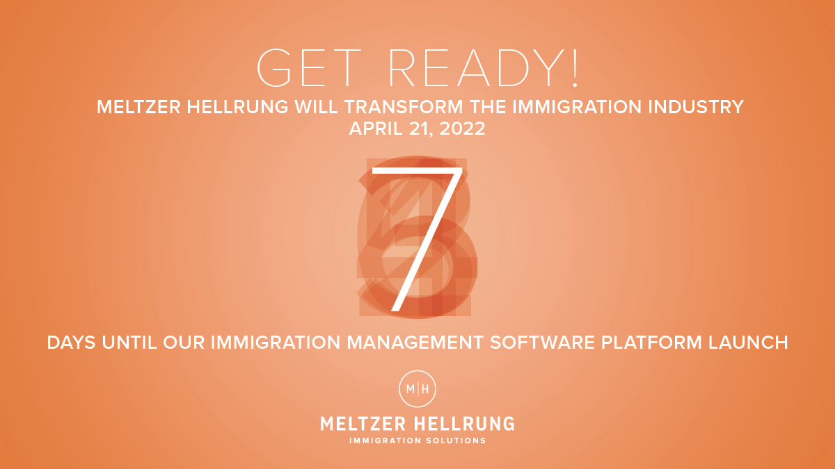 meltzerhellrung's tweet photo. Just one week away until we reveal our new immigration management software platform! #innovation #immigration #management #software https://t.co/TKmeCBcOFZ