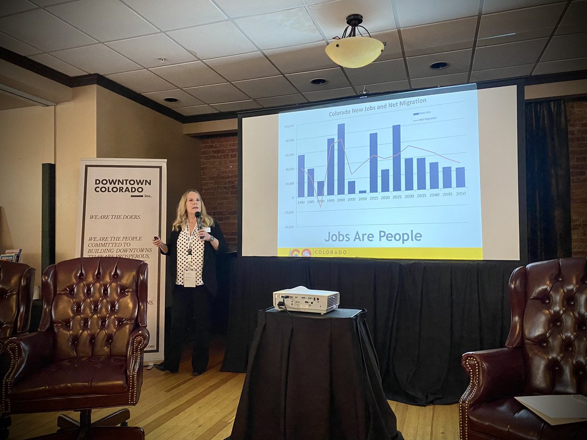 Angelica_Online's tweet image. “Jobs are people. Colorado leaders need to recognize this.” - Elizabeth Garner, Colorado State Demographer #DCIInTheGame #DowntownCS @downtowncolo @polco_us