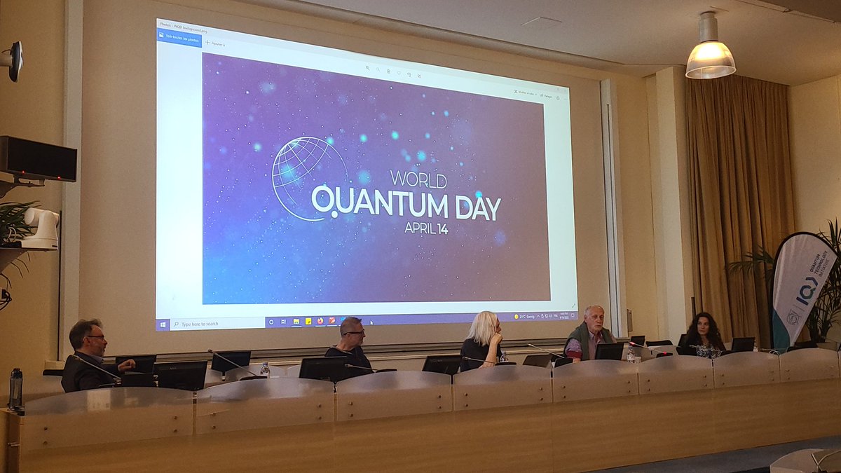 #WorldQuantumDay at <a href="/CERN/">CERN</a> with <a href="/CERNquantum/">CERN Quantum Technology Initiative (CERN QTI)</a> Joachim Mnich, (John Bell), Nicolas Gisin, John Ellis, Alberto Di Meglio, Muchael Doser, Sofia Vallecorsa, ...  <a href="/gluoNNet/">gluoNNet</a> <a href="/kpotamianos/">Karolos Potamianos</a> <a href="/BernhardNovotny/">Kristiane Bernhard-Novotny</a>