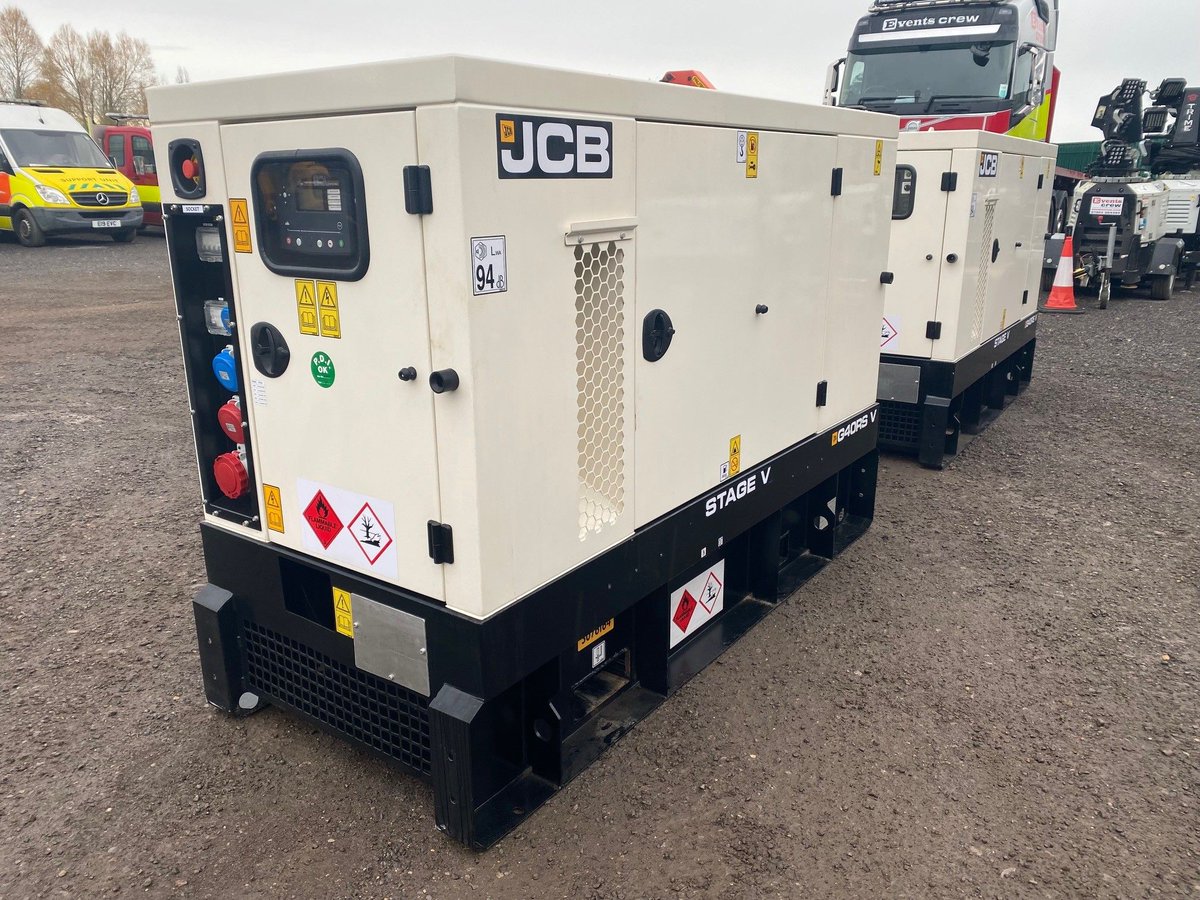 Charging up the week with new #jcbmachines ....thank you to <a href="/EventsCrewUK/">Events Crew</a> for their recent order of Stage V JCB Generators.