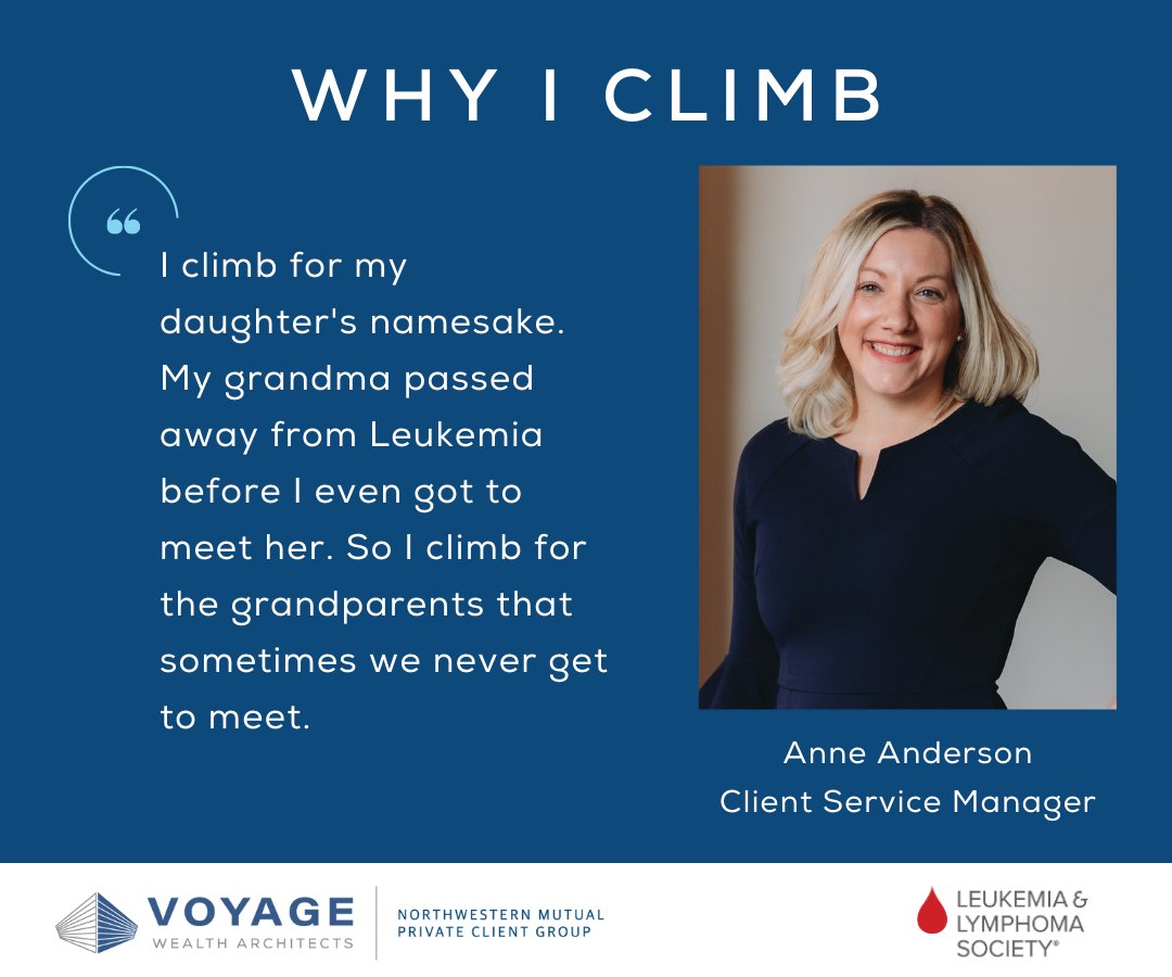 VoyageWA's tweet photo. Less than two weeks until members of Team Voyage climb 53 flights of stairs in support of blood cancer research as part of the #bigclimbmpls. One of our climbers is Anne Anderson who is participating in honor of her grandmother. Read more below:  https://t.co/uUjKfgsoeY https://t.co/21Qk31Ns3P