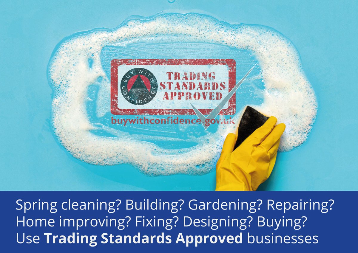 Buy With Confidence (@bwcconnect) on Twitter photo Spring cleaning? Building? Gardening? Repairing? Home improving? Fixing? Designing? Buying?
Whatever you're doing, use <a href="/BWCconnect/">Buy With Confidence</a> Trading Standards Approved businesses Spring cleaning? Building? Gardening? Repairing? Home improving? Fixing? Designing? Buying?
Whatever you're doing, use <a href="/BWCconnect/">Buy With Confidence</a> Trading Standards Approved businesses