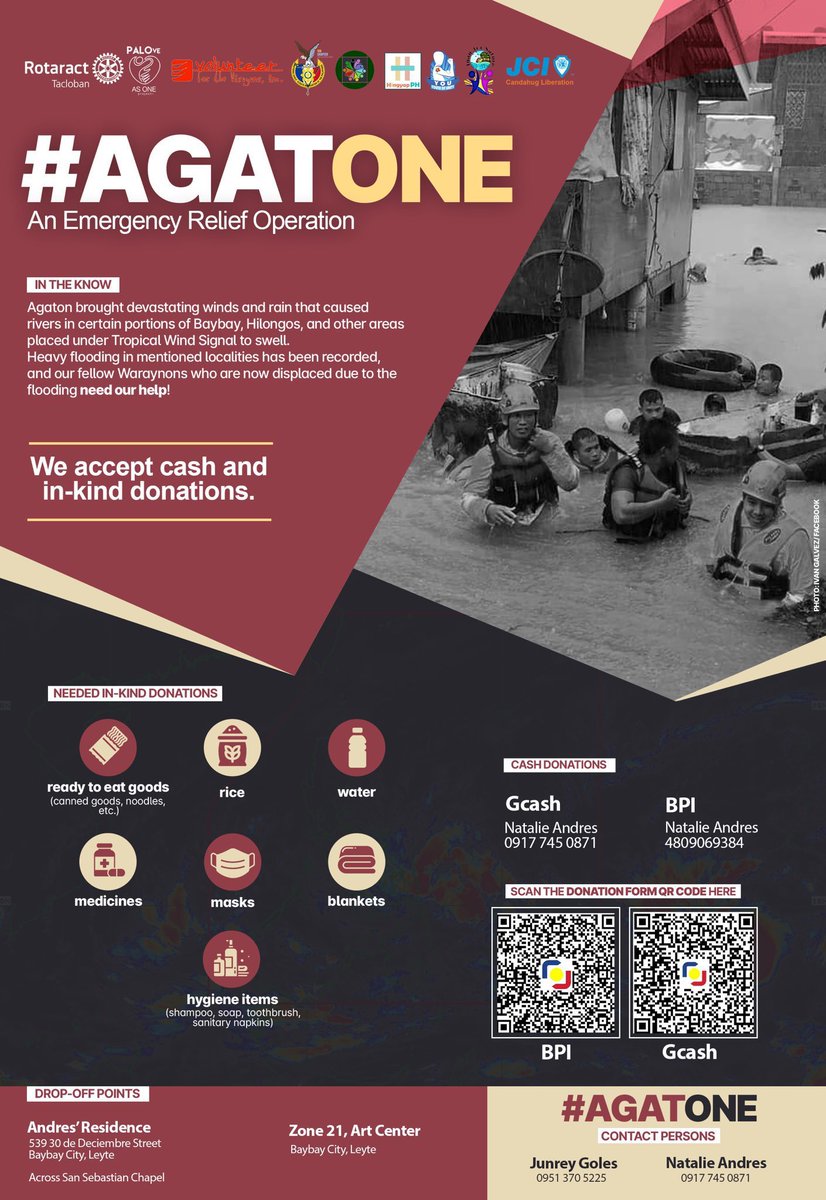 Ace_Yo_Bloom's tweet image. Here are the other donation drives where you can send your donations.

#IloiloNeedsHelp
#LeyteNeedsHelp