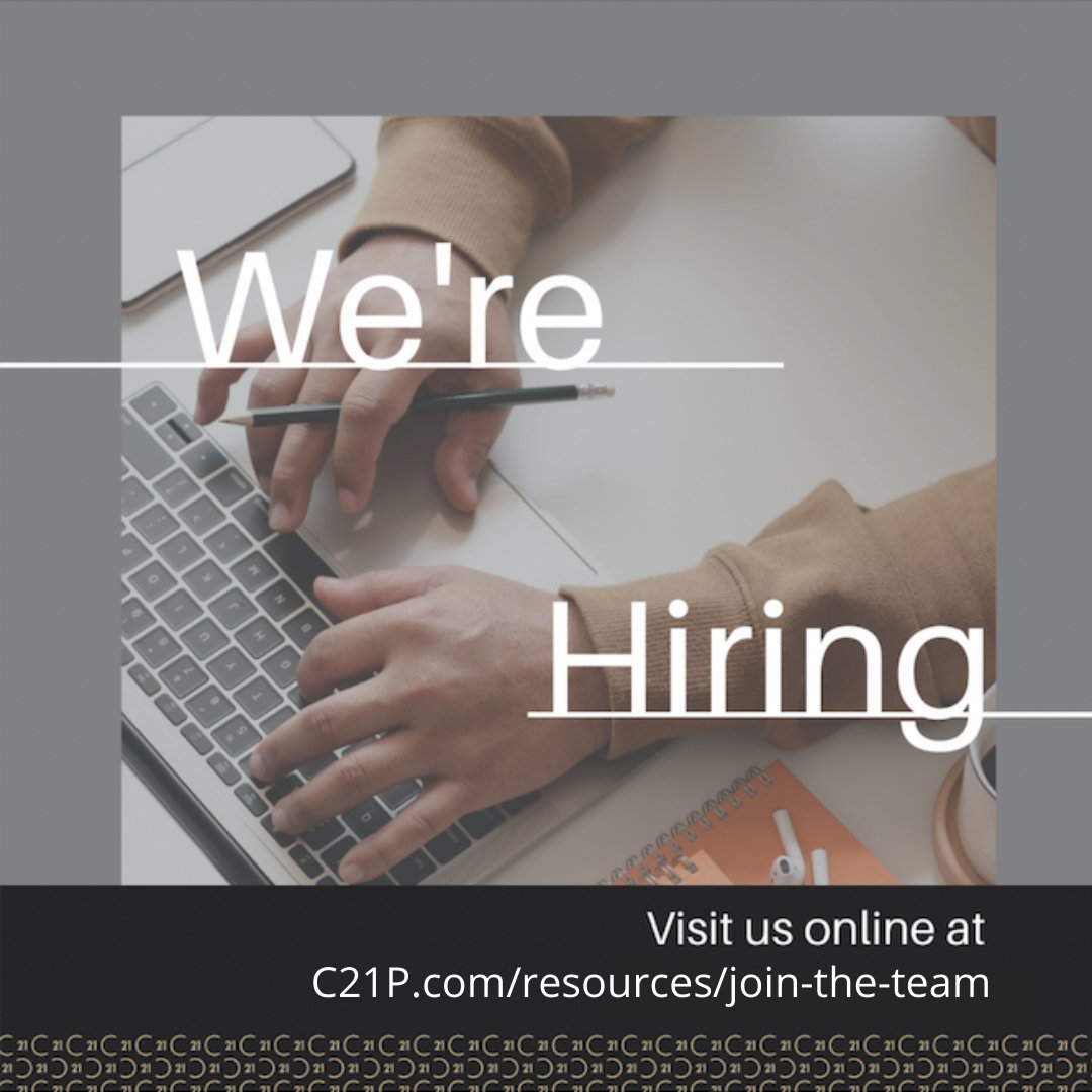 Century 21 Preferred is hiring! We are looking for both new and experienced agents. Are you looking to take your career to the next level? Visit our website; C21P.com