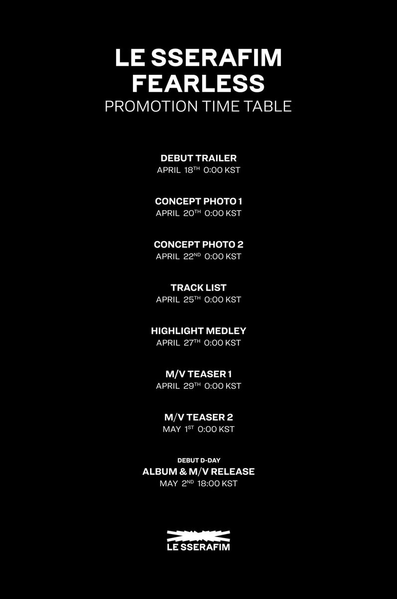 the most awaited FEARLESS debut's Promotion Time Table is finally out! aren't you as excited as i am? :o
we're sooo ready to show everyone what we got! do mark your calendar or put a reminder on your phone so you won't miss out a single surprise from us. ✨