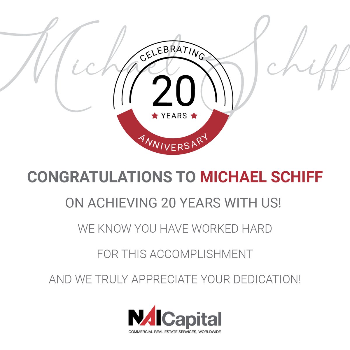 Congratulations to Michael Schiff on celebrating 20 Years with NAI! 🏆 
.
.
.
#april #nai #spring #commercialrealestate #californialistings #losangeleslistings #losangelesbrokers #officeleasing #creativeoffice