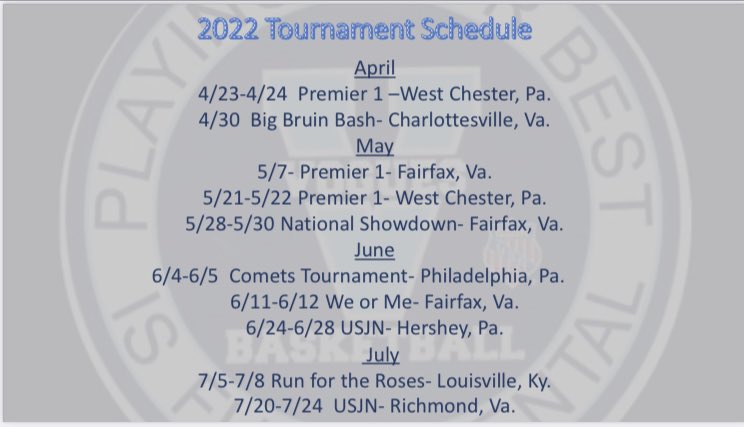 U17Vogues's tweet photo. 2022 Tournament Schedule https://t.co/W7seJdPSS9