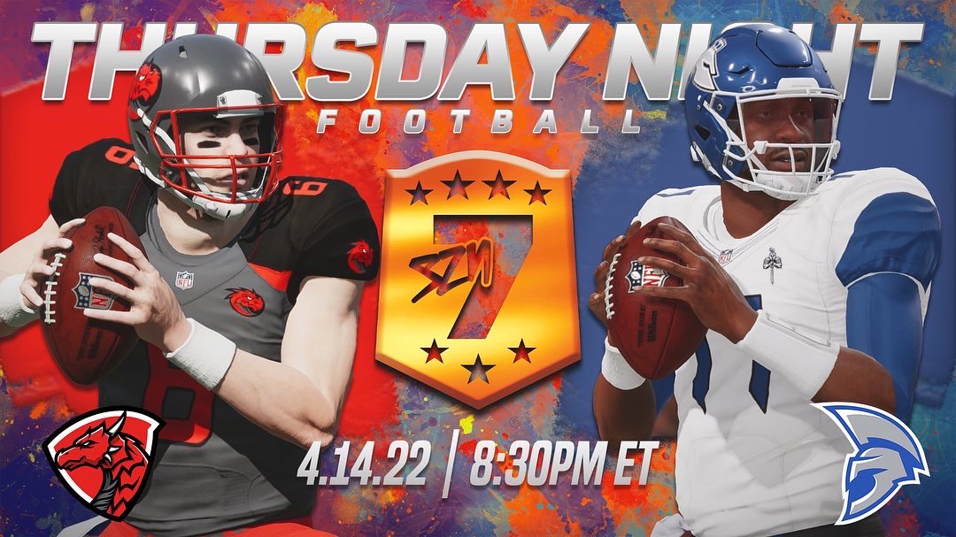 RFL_Sim_League's tweet photo. Week 15 kicks off tonight at 6pm ET in the competitive ARC North Division as the 9-4 @CougarsRFL take on the 8-5 @Bulls_RFL. At 8:30pm ET the 10-3 @RFL_SENTINELS return to RFL action at home in Orlando to face the 8-5 @rfl_reddragons! Who Ya Got? https://t.co/Mij8ppcj19