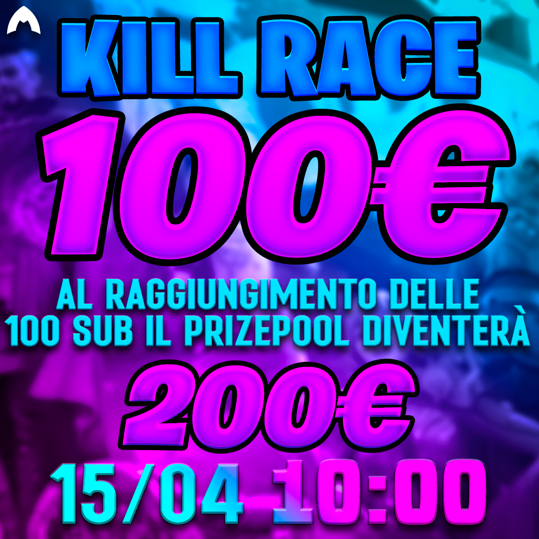 FnConso's tweet photo. KILL RACE with CONSO
💰PRIZEPOOL:100€—>200€ (al raggiungimento delle 100 sub)

PER PARTECIPARE?
- seguirmi su twitter 
- retwettare questo tweet
- taggare 3 amici nei commenti

Per ulteriori informazioni passa in live su twitch: consofn! https://t.co/Gs4VDFcbs5