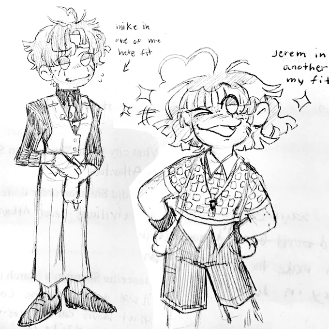 Doodles of the fellas but in some of my fits! (I don't wear much fem stuff so joans outfit isn't quite what I think she would wear </3) #blueycapsules #blueycapsulesfanart #fnaf #fanart 