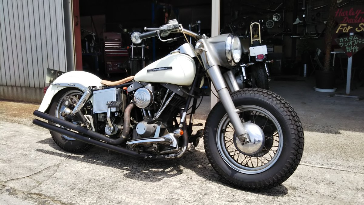 FLH1200 #ショベルヘッド #ワンオフドラッグパイプ #SUキャブ 楽しい