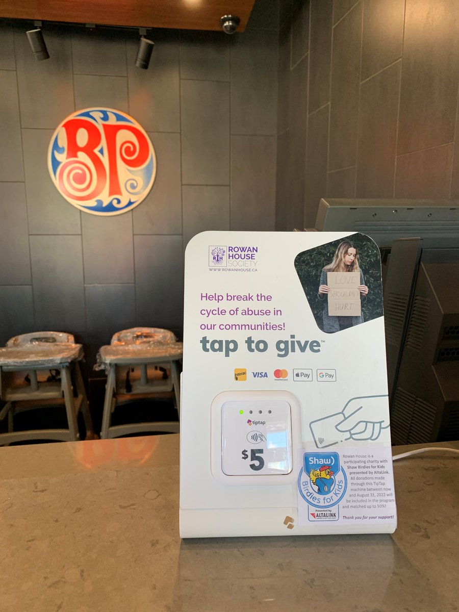 RowanHouse's tweet photo. Have you spotted our TipTaps at their new locations yet? A huge shoutout to Colossi's Coffee &amp; Boston Pizza (HR) for hosting us this month!

Stop in for a coffee or a meal and share these local businesses some love, and maybe a tap for us while you're at it! 💜 #thankfulthursday https://t.co/tKG4J9x7ZS