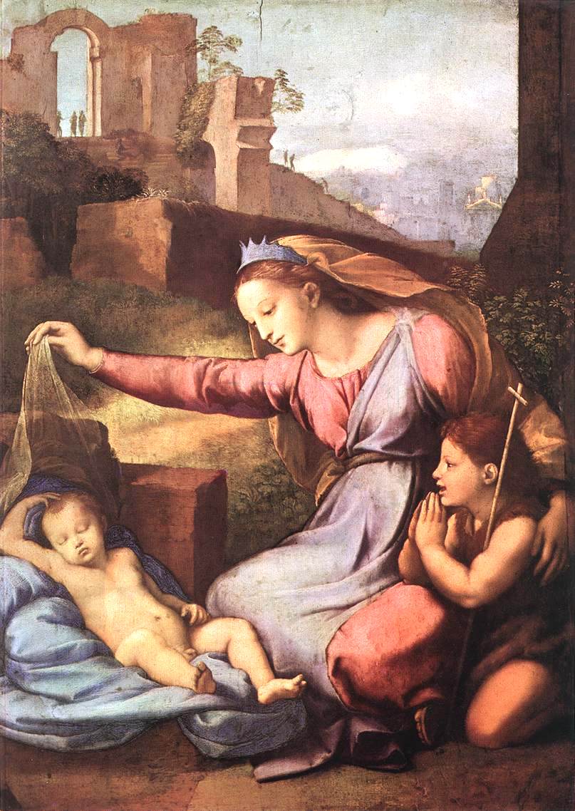 The Madonna of the Blue Diadem or The Madonna of the Veil, 1511 #highrenaissance #raphael